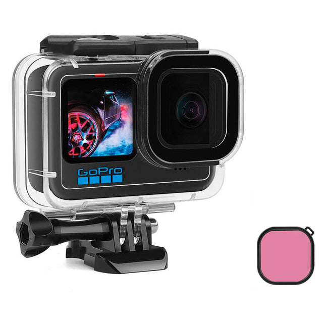HSU 60M Waterproof Case with Color Filter for GoPro Hero 10/9 Black