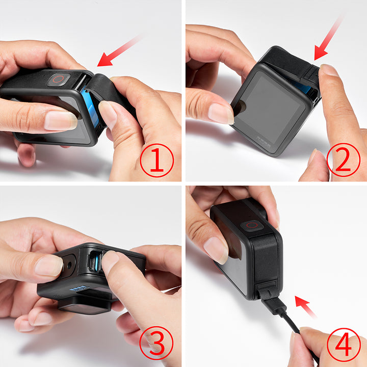 HSU Aluminum Alloy Replacement Battery Door for GoPro Hero 12/11/10/9
