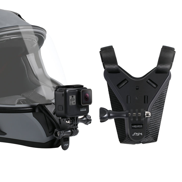 HSU Motorcycle Mount Bundle Accessory Kit-Handlebar Mount & Chin Mount