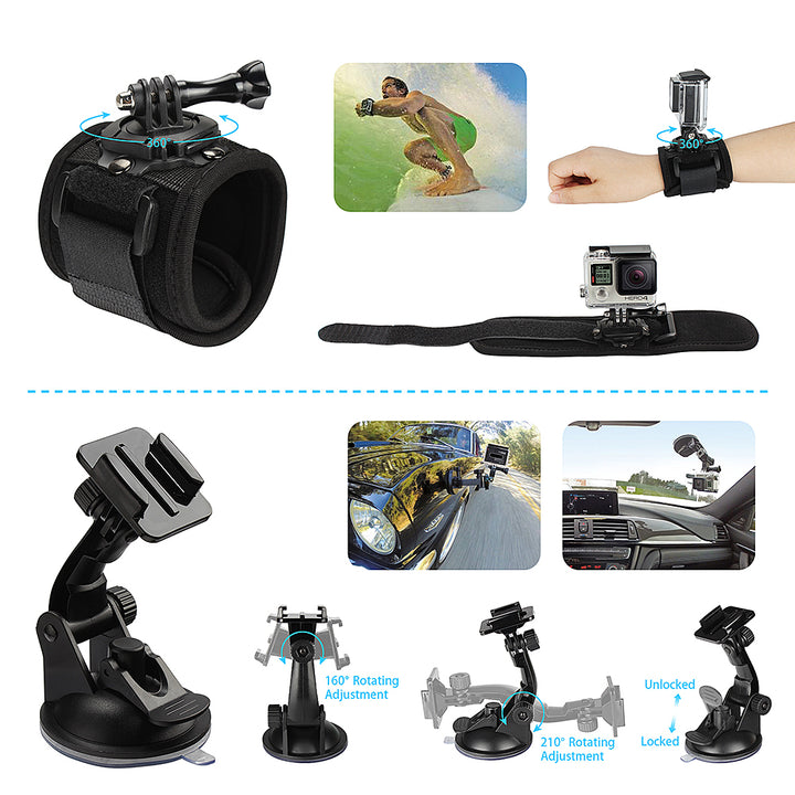 HSU 43 in 1 Accessory Kit for GoPro & Other Action Cameras