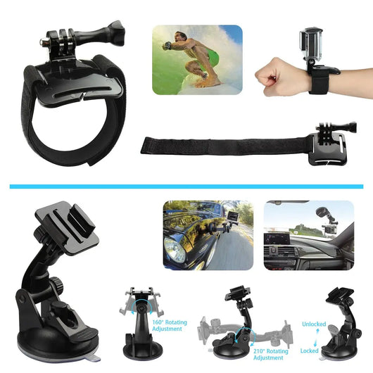 HSU 13-in-1 GoPro Body Mount Accessories Kit – HSUSHOP
