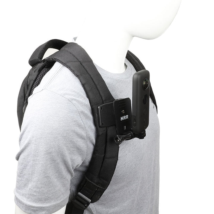 HSU 3 in 1 Backpack Clamp Mount Strap Clip Holder for Insta360 One X/OneX2/Yi 4K